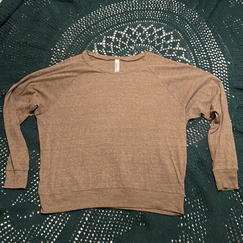 Coffee colored raglan top